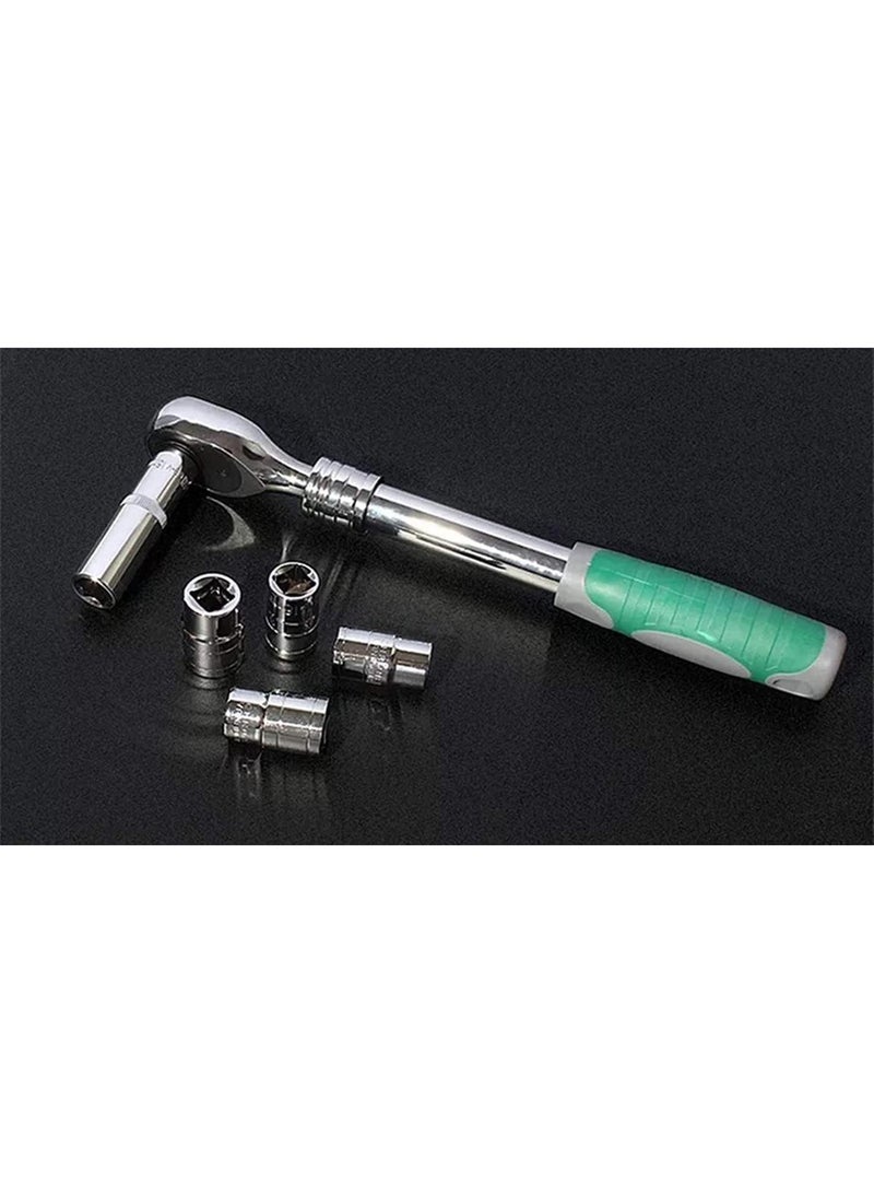 GGOOT Ratchet Spanner Socket Set Socket Wrench Set 31-44Cm Torque Wrench Car Bike Repair Tools Hardware Tool Kits Adjustmently 3Pcs 1/2Inch Auto Telescopic Ratchet Wrench 1012  - Image 2
