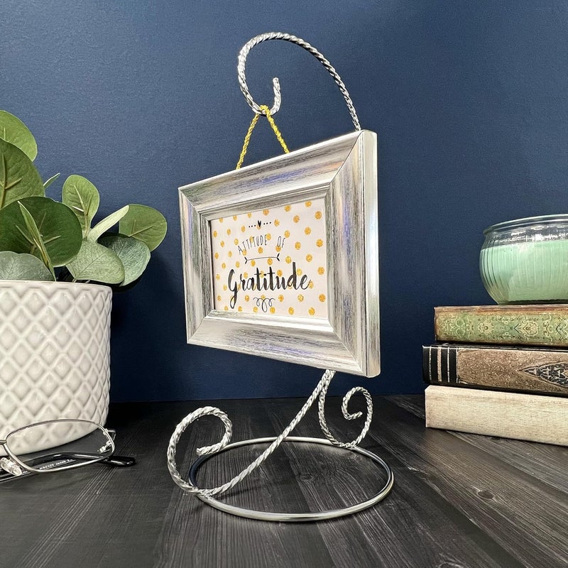 Bard's Twisted Silver Ornament Stand, Medium, 9.5" H x 5.5" W x 5.5" D - Image 5