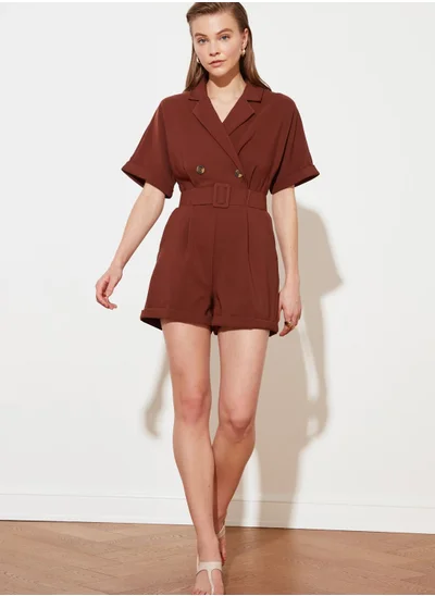 trendyol Roll Sleeve Playsuit