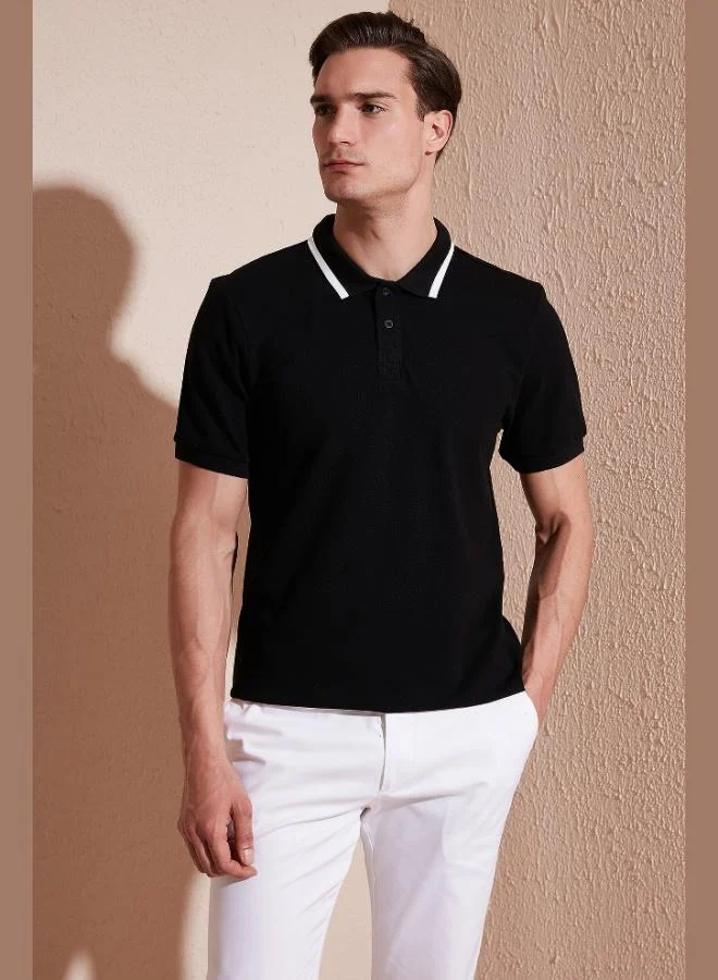 Buratti  Buratti 100% Cotton Regular Fit Buttoned Polo Collar T Shirt Men's POLO COLLAR T SHIRT 59023861 for Men | Best Price UAE