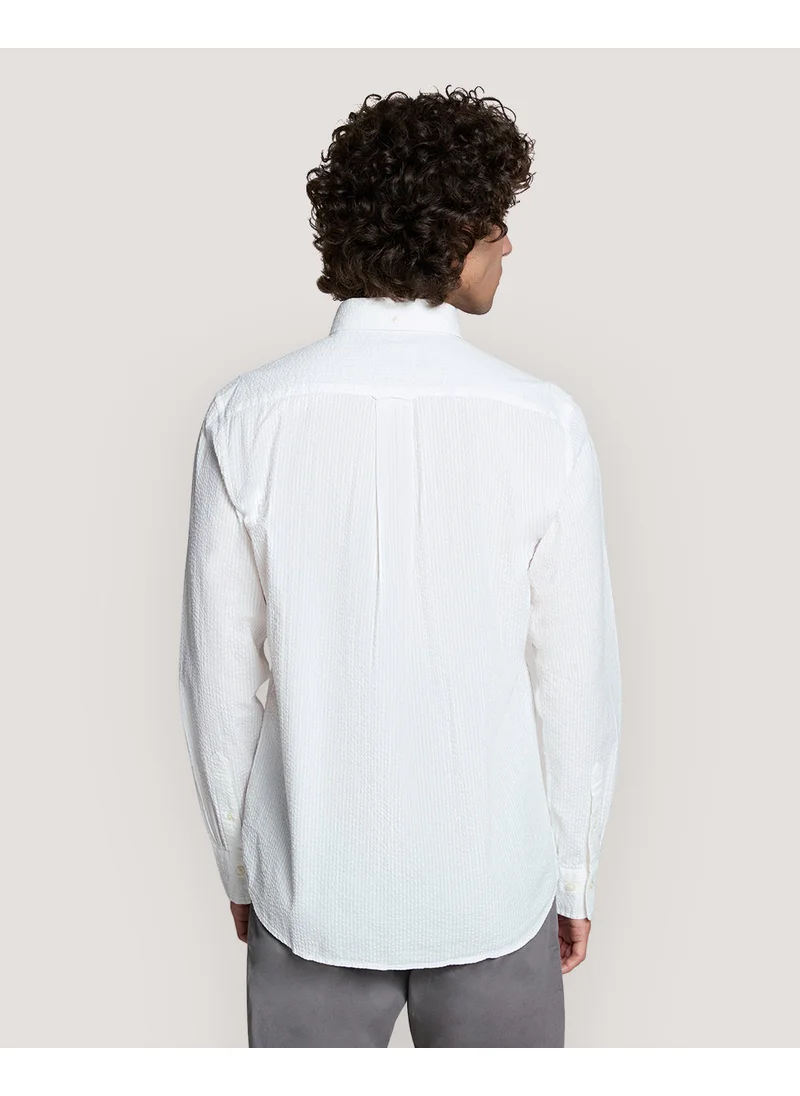 GANT Gant Reg Solid Seersucker Shirt