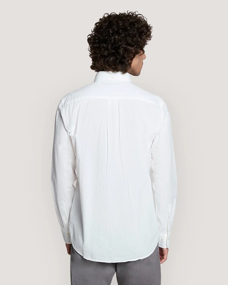 GANT Gant Reg Solid Seersucker Shirt