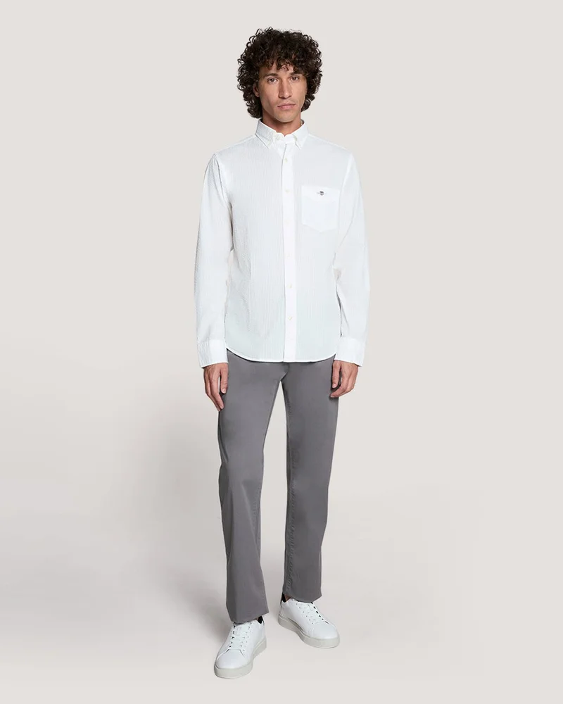 GANT Gant Reg Solid Seersucker Shirt