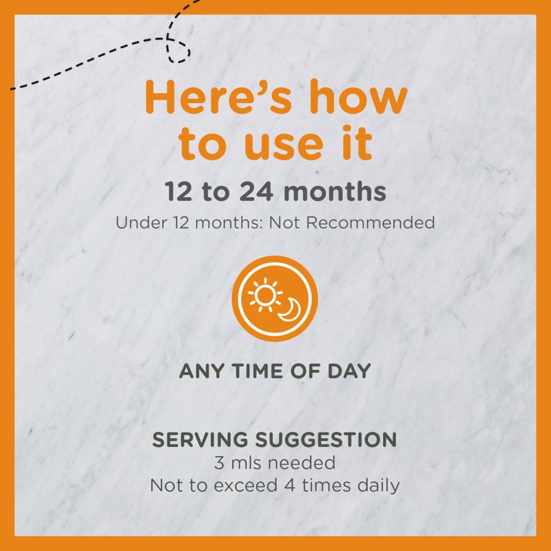 Zarbee's Baby Soothing Honey Cough Syrup for Babies 12-24 Months, Safe & Effective Cough Syrup with Soothing Dark Honey for Occasional Coughs, Drug & Alcohol-Free, Peach & Honey, 2 fl. oz - Image 5