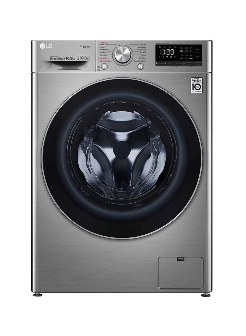 LG Front Load Vivace Washing Machine With AI DD Technology 10.5 kg F4V5RYP2T Silver - Image 1