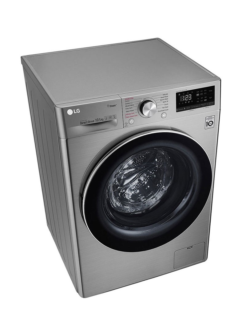 LG Front Load Vivace Washing Machine With AI DD Technology 10.5 kg F4V5RYP2T Silver - Image 4