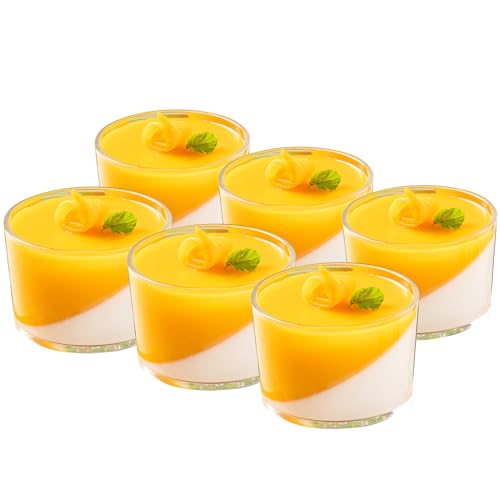 Baalaka Ramekins Oven Safe, Creme Brulee ramekins set of 6, Small Glass Bowls 4oz, Dipping Sauce Cups, Clear Salad Dressing Container and Dessert Bowls for Custard - Image 1