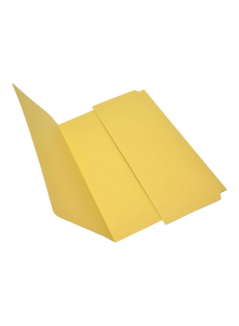 FIS محافظ مستندات FIS لون أصفر، عبوة من 50 قطعة، 320 جرام/متر مربع، حجم F/S (210 × 330 مم) - FSFF8YL - Image 2