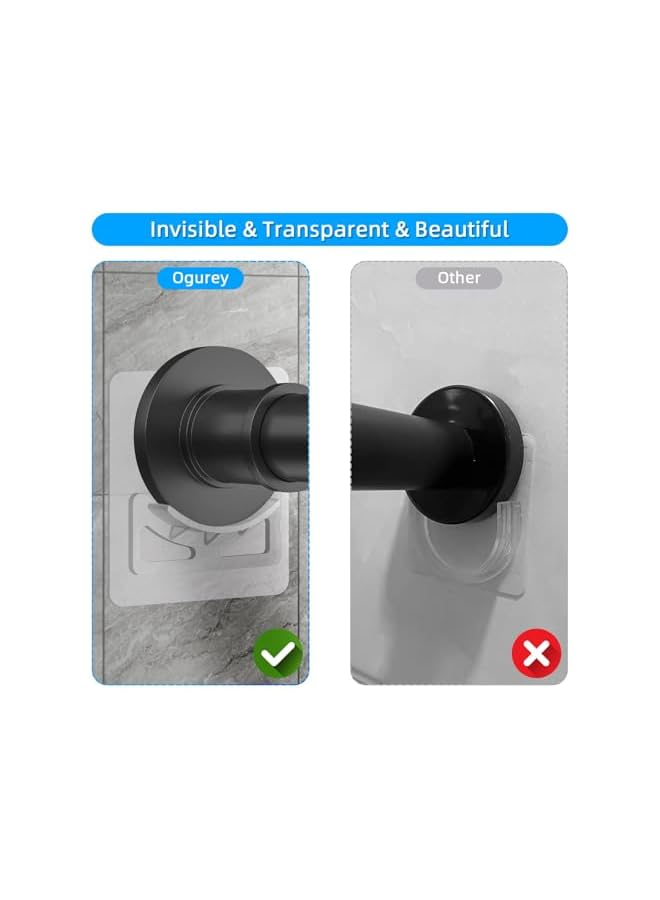 erorex Shower Rod Holder, 4pcs Upgrade Adhesive Curtain Rod Holder for Bathroom - Image 3