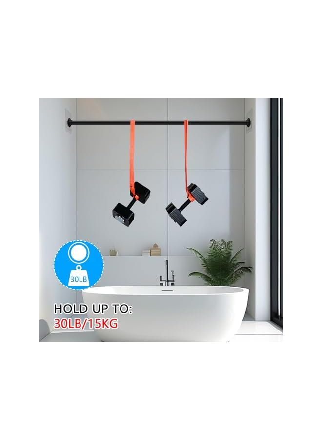 erorex Shower Rod Holder, 4pcs Upgrade Adhesive Curtain Rod Holder for Bathroom - Image 5