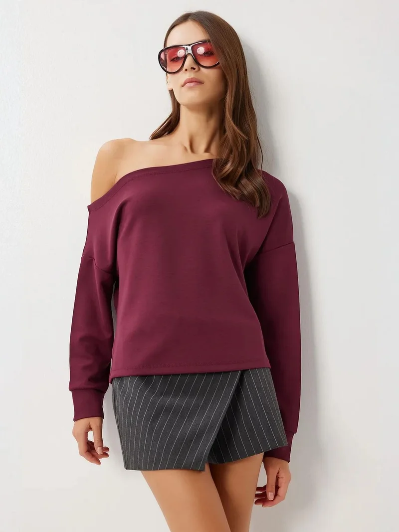 Lovely Istanbul ISTANBUL Asymmetrical Collar Loose Fit Blouse