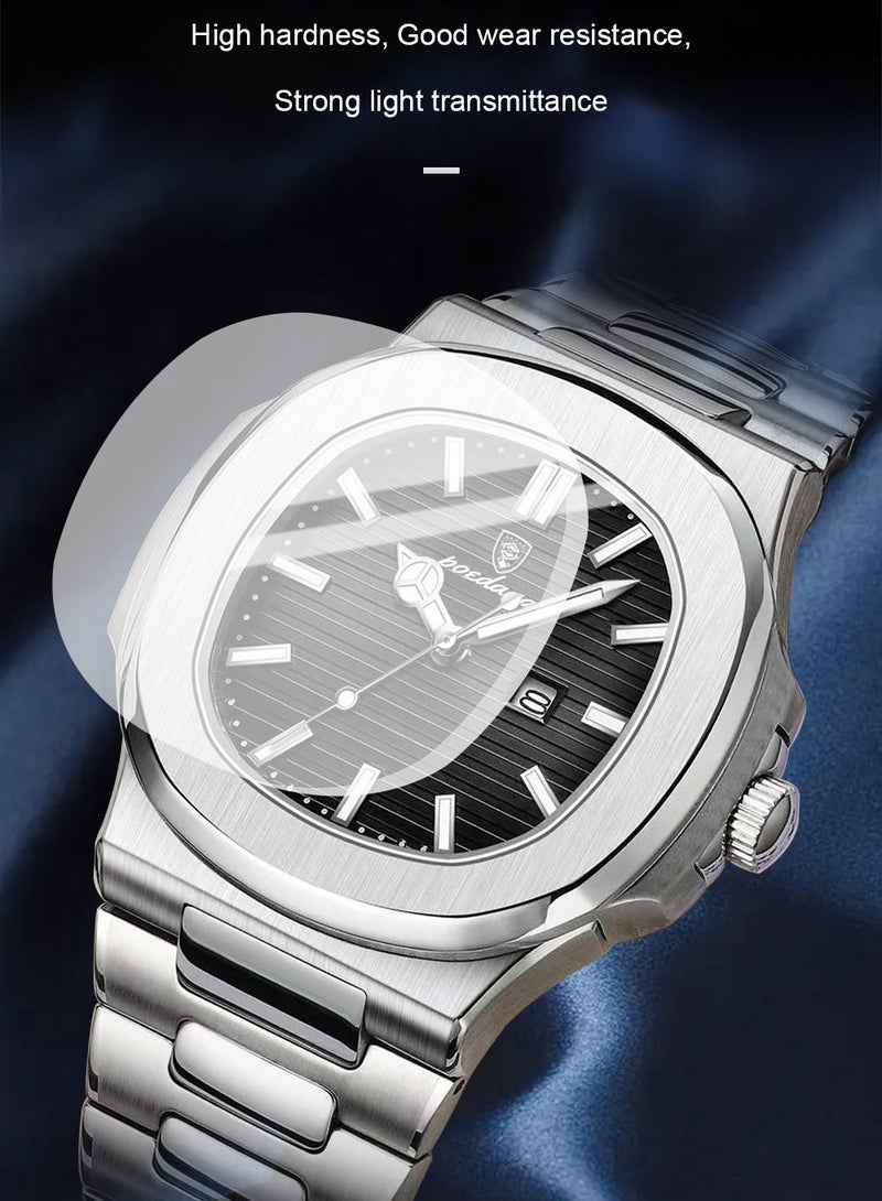 پوداجار ساعة الرجل ساعة رجالية مضيئة مقاومة للماء كوارتز - 41 ملم - Image 5