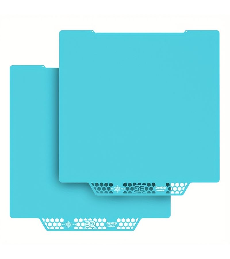 بلات البناء من نوع PEI PETIGO Cryogrip Pro بحجم 254x241 ملم طراز Glacier لطابعات Prusa MK3 MK3S MK4 MK4S ثلاثية الأبعاد، طباعة بدرجة حرارة منخفضة وسهولة الإزالة. - Image 1