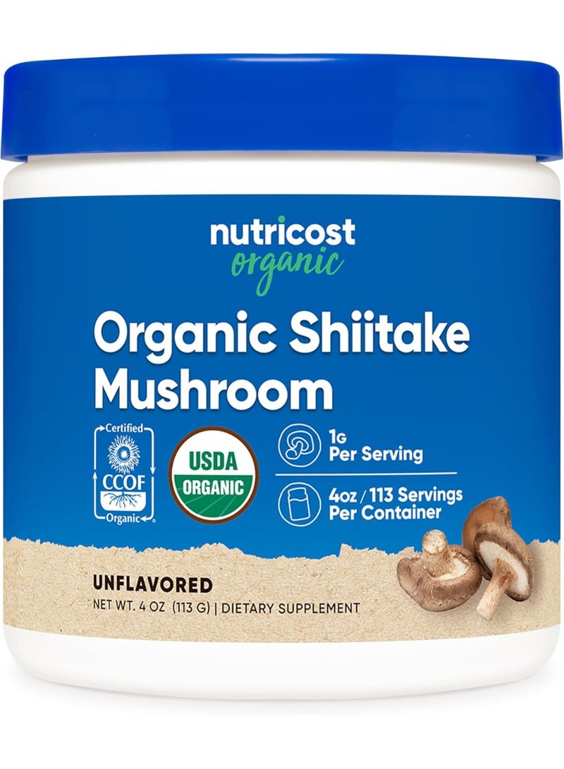 Nutricost Shiitake Mushroom Powder 113 Serv. (4 OZ)
