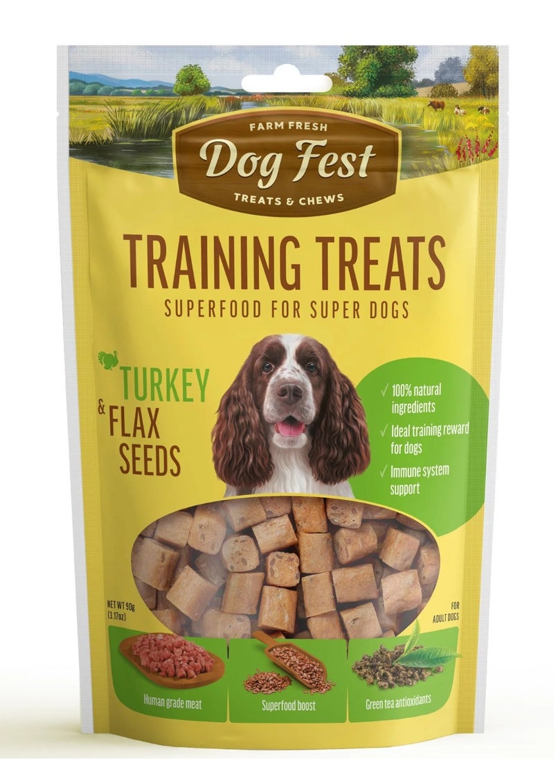 Dog Fest - Dog Fest Training Treats Turkey & Flax Seeds 90g[Weight - 90g] - Image 1