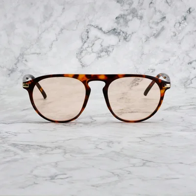 Explicit Poets Explicit Poets Unisex Carter Tortoise-Peach Stylish Sunglasses, 13EP4