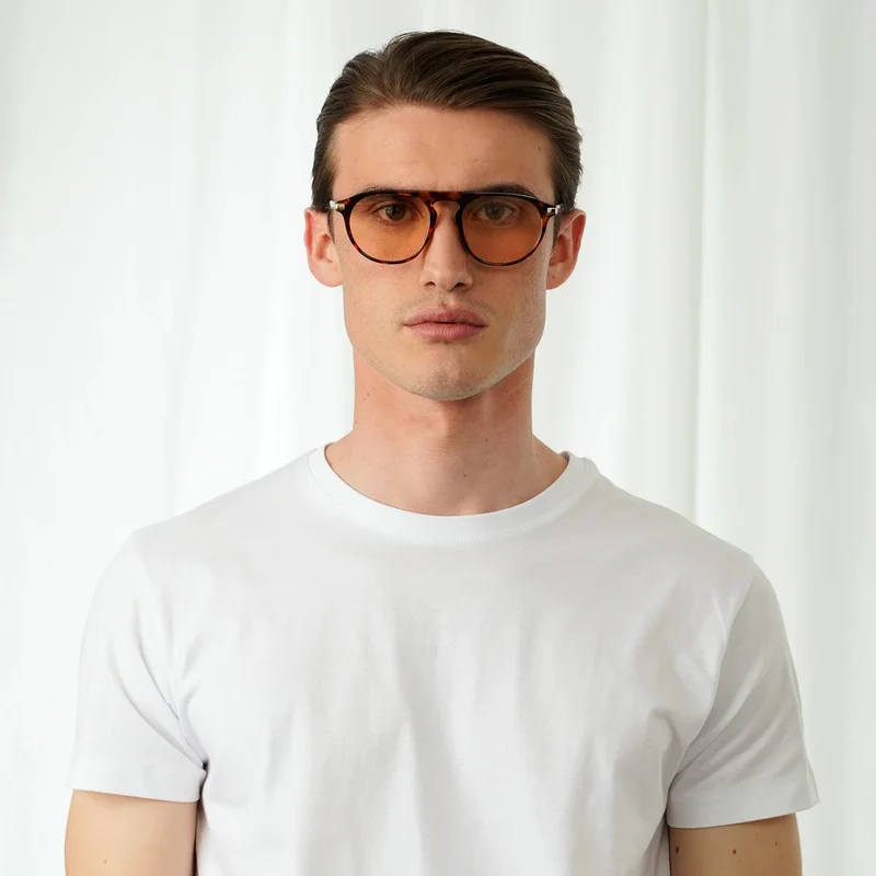 Explicit Poets Explicit Poets Unisex Carter Tortoise-Peach Stylish Sunglasses, 13EP4