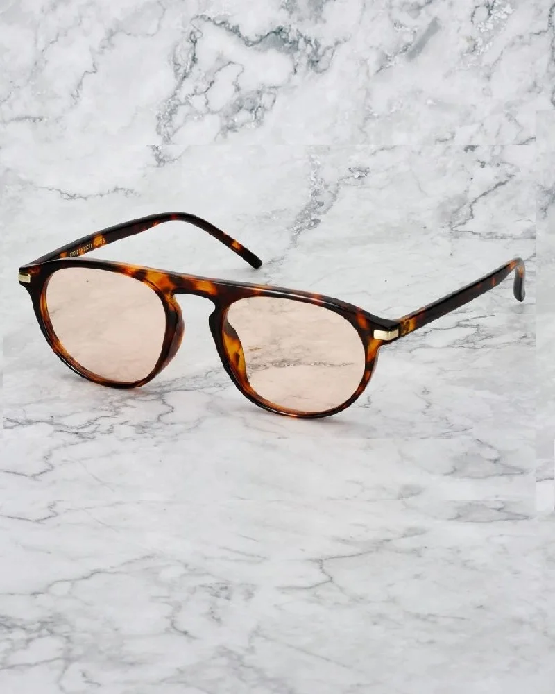 Explicit Poets Explicit Poets Unisex Carter Tortoise-Peach Stylish Sunglasses, 13EP4