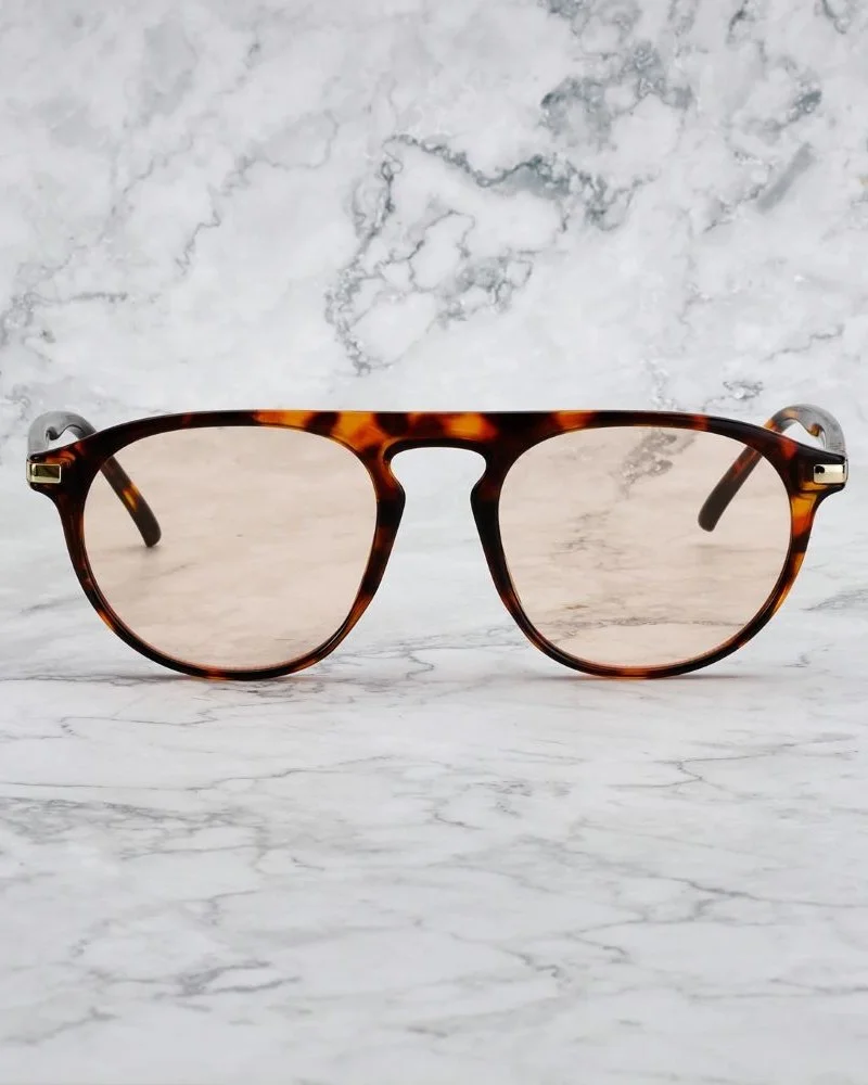 Explicit Poets Explicit Poets Unisex Carter Tortoise-Peach Stylish Sunglasses, 13EP4