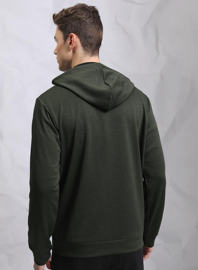 HIGHLANDER Solid Zip Up Hooded Jacket - Image 3