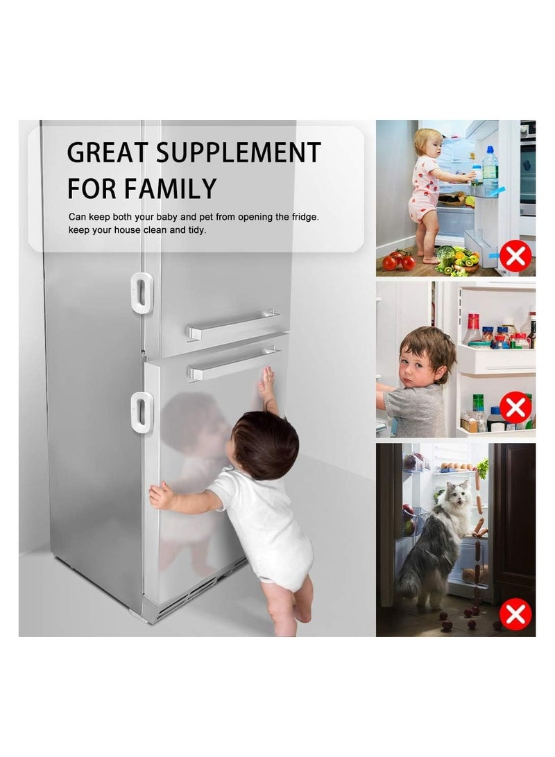 Upgraded Home Refrigerator Fridge Freezer Door Lock For Babies Safety Adhesive - Image 2