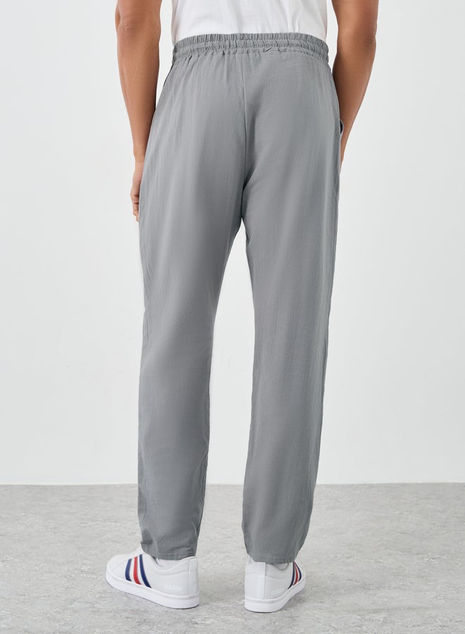 Styli Relaxed Fit Drawstring Waist Woven Pants - Image 4
