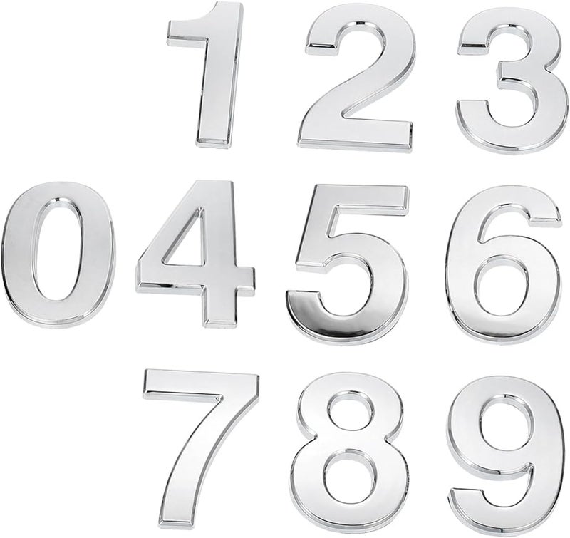 Jojofuny 10 قطعة أرقام صندوق بريد ذاتية اللصق باللون الأسود سهلة التركيب لباب المنزل أو الشقة أو المكتب أو الفندق - Image 2