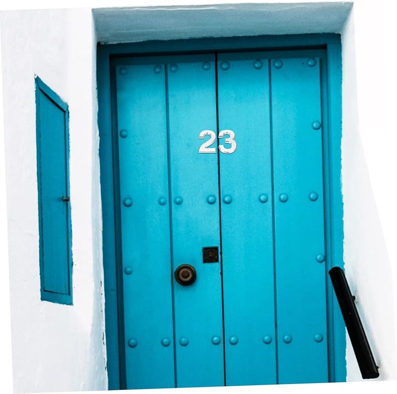 Jojofuny 10 قطعة أرقام صندوق بريد ذاتية اللصق باللون الأسود سهلة التركيب لباب المنزل أو الشقة أو المكتب أو الفندق - Image 5