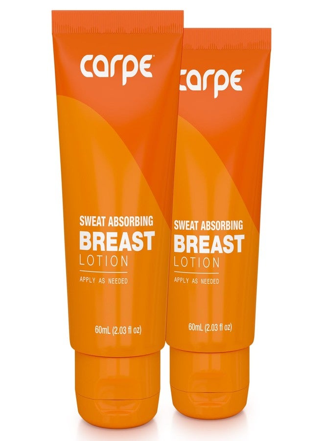 Carpe No-Sweat Breast (Pack of 2) - Helps Keep Your Breasts and Skin Folds Dry - Sweat Absorbing Lotion - Helps Control Under Breast Sweat - Great For Chafing and Stain Prevention - Image 1