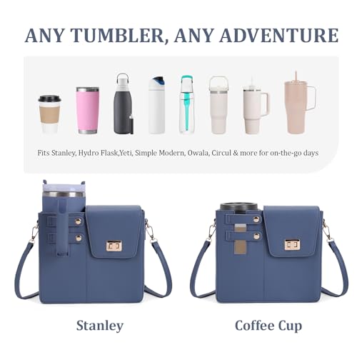 BBIQI Stanley Purse Cup Holder Bag with Strap- Outdoor Portable Crossbody Water Bottle Storage Bag for Stanley Cup Tumbler 40 oz - Image 3