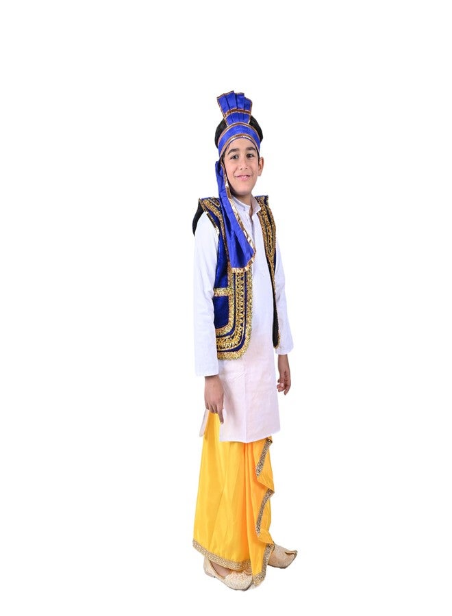 DESI ANDAAZ Punjabi Costume Dress Folk Dance Boys Set of 4(Kurta,Lungi,Jacket& Turra) Indian State Giddha Baisakhi Bhangra Dance Dress for Kids - Image 2