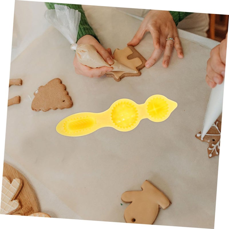 Reusable Plastic Cookie Cutter Set with Press Stamps for Baking Pastry Dough and Rice Balls - Image 5