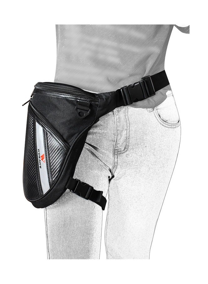 lebonaer Black Cycling Leg Bag with Carbon Fiber Texture and Silver Accents - ideal for cycling, biking, mountain biking, road cycling, urban commute, carrying small items, for cyclists, men, women, unisex design, practical use, aesthetic appearance, carbon fiber pattern, silver details, leg pouch for sports, thigh bag for outdoor activities, compact size, lightweight construction, durable material, comfortable wear, secure on leg, for phone and keys, essential for bikers, cycling accessory, bike gear, must-have for riding, daily commute, exercise, fitness, adventure, touring, sports enthusiasts, bicycle riders, active lifestyle, stylish design, high-quality, reliable, convenient, easy to use, for beginners and professionals, all-weather use, long-lasting, value for money, popular choice, best seller, new arrival, black color leg bag, carbon fiber look, silver trim, small item carrier, practical leg bag, aesthetic cycling gear, for carrying belongings during bike rides, perfect for cycling enth - Image 4