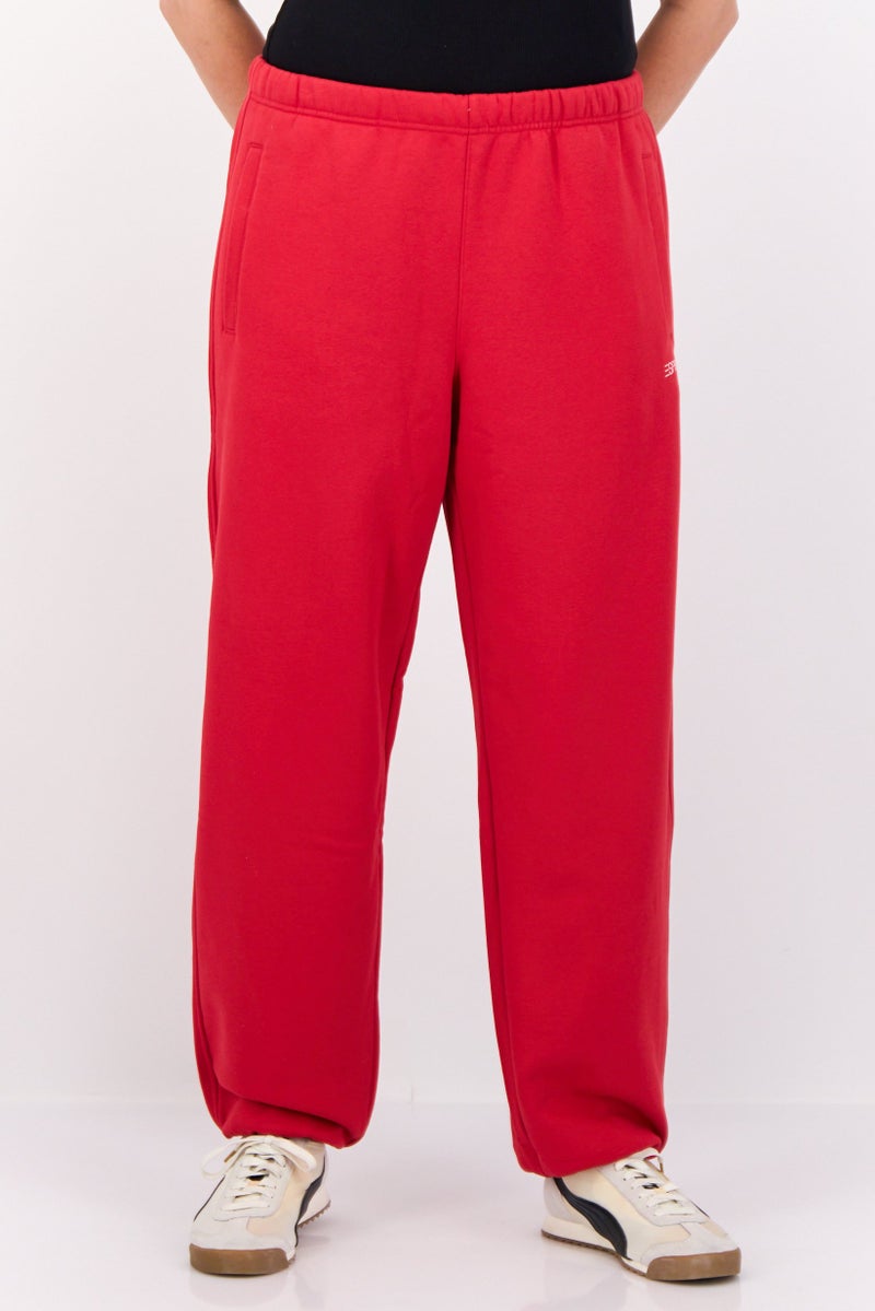 ESPRIT Women Regular Fit Brand Logo Sweatpants, Red - Image 1