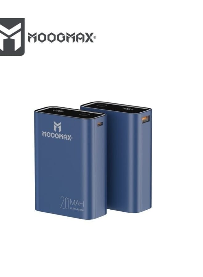 MOOG MAX MINI POWER BANK WITH A CAPACITY OF 20000 MAH
EQUIPPED WITH A DIGITAL SCREEN AND TWO PD AND USB PORTS
BLUE COLOR - Image 2