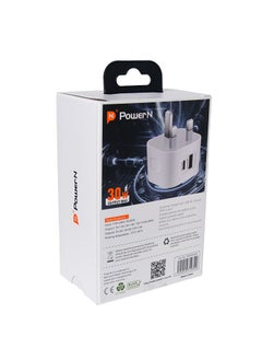 POWER N Wall Charger 30W - PD Fast Chargingشاحن جداري بقوة 30 واط - PD شحن سريع  - Image 3