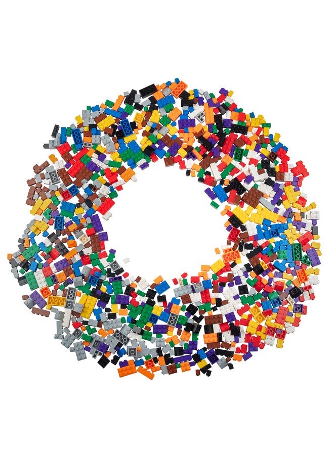 SCS Direct Building Block Bricks Set Of 1000 Pc Bulk Set10 With 54 Roof Pieces Compatible & Tight Fit With All Major Brands Great For Activity Tables Creativity & School Projects  - Image 5