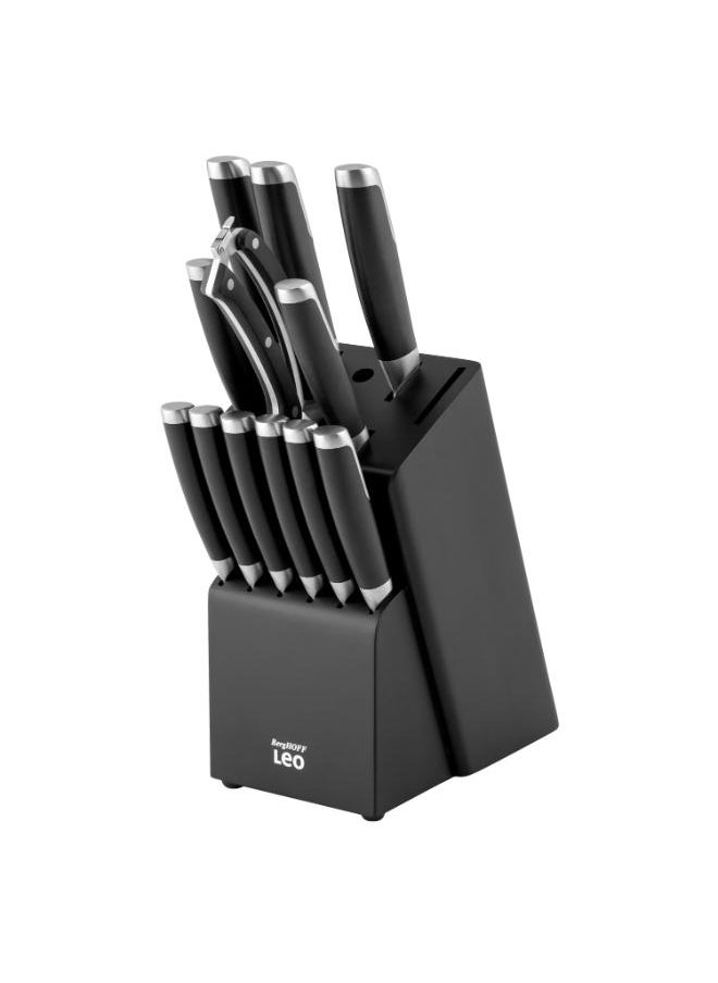 Berghoff Pack Of 13 Knife Block Set   cm-Black  - Image 1