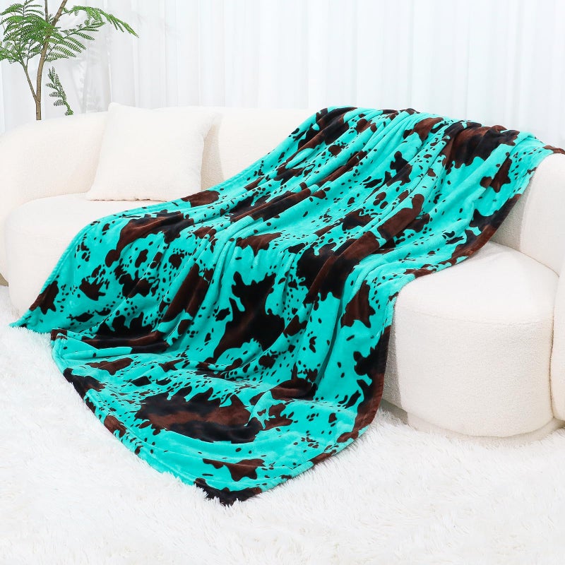SEEGU Twin Size Teal Blanket for Bed Couch Extra Warm Fuzzy Fleece Blanket for AllSeason Lightweight Breathable Turquoise Bed Throws for Dorm Room Decor 60 x 80 - Image 2
