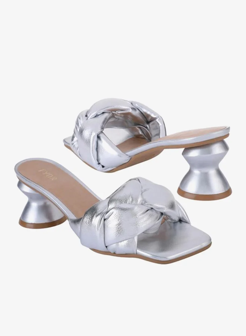Fyor  Metallic Braided Sandal BSS 058 for Women | Best Price UAE