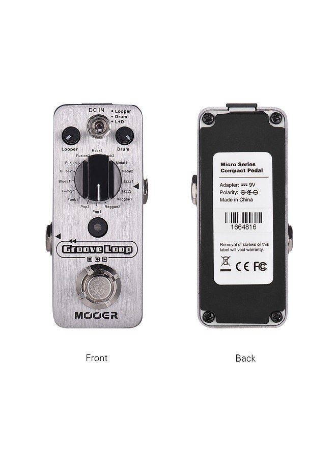 Mooer Groove Loop Drum Machine & Looper Pedal 3 Modes Max. 20min Recording Time Tap Tempo True Bypass Full Metal Shell  - Image 3