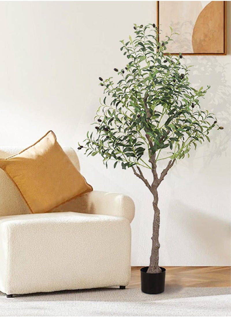 Simulated plant 120cm simulated olive tree disassembly model, portable and easy to appreciate green plants, home landscaping!