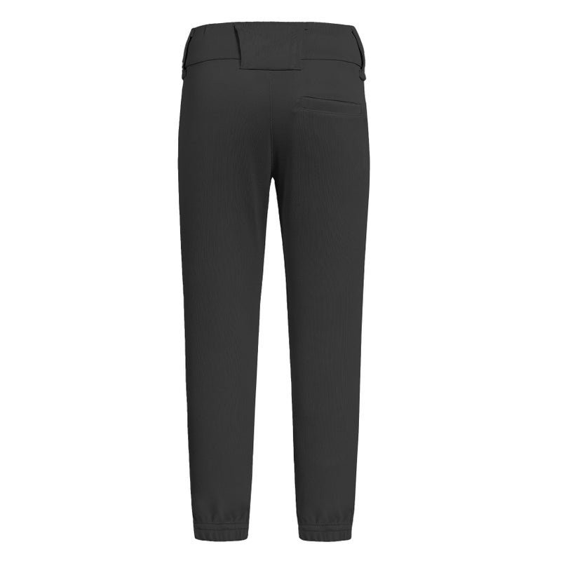 QBK Toddler Baseball Pants Youth Softball Pants Kids Tee Ball Pants for Boy Girl Black 10-11Y - Image 4