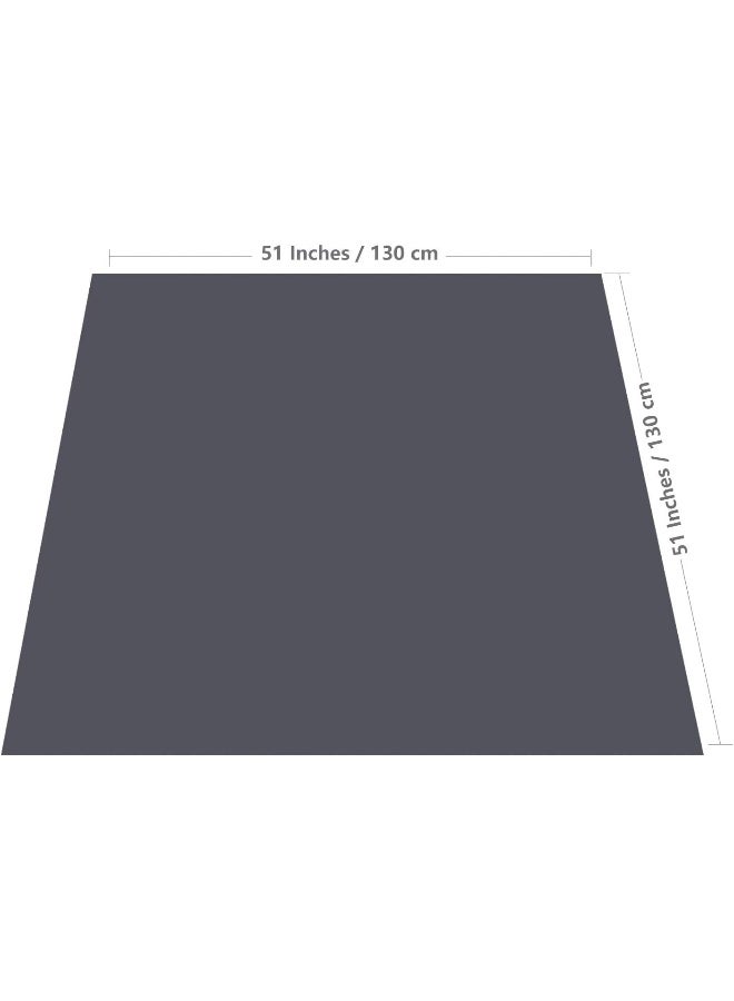 Womumon WOMUMON Splash Mat for Under High Chair, Arts/Crafts, 51" Washable Weaning Waterproof Anti-slip Floor Protector, Messy Splat for Pet (Grey) - Image 2