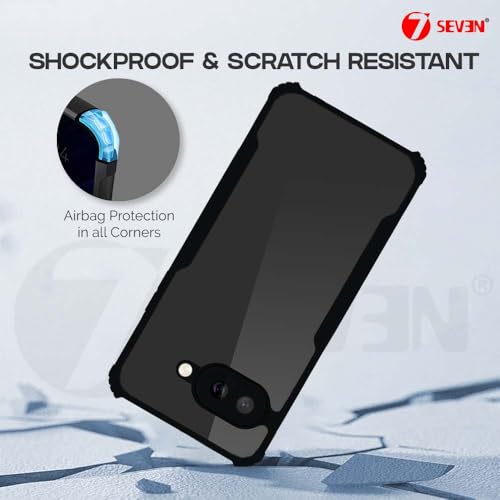 7-Seven 7SEVEN® Ipacky Back Cover for Google Pixel 9A 5G Mobile Back Case Shock Proof Design Camera Edges Protection Crystal Clear Phone Case Precise Cutouts Matte Black Soft Bumper Phone Cover - Image 4