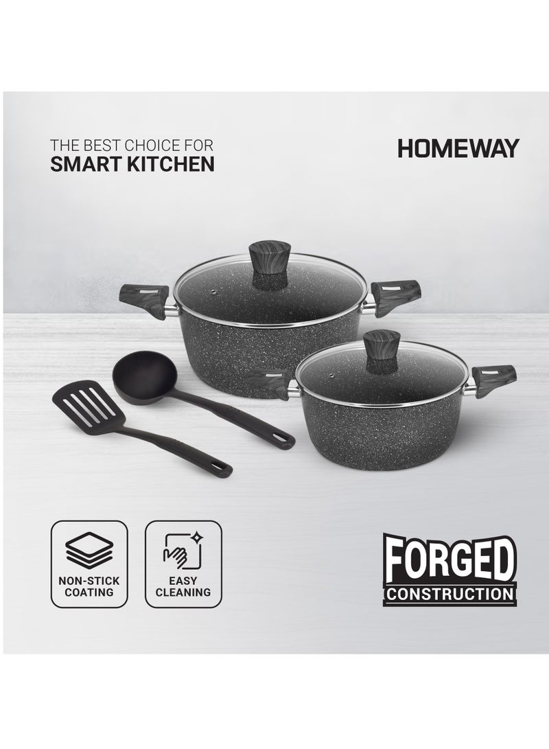 Homeway 10 PCS GRANITE COOKWARE SET-FORGED(ELEGENZA SERIES) - Image 3
