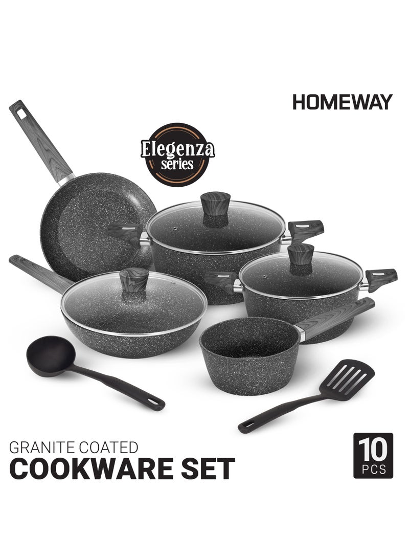 Homeway 10 PCS GRANITE COOKWARE SET-FORGED(ELEGENZA SERIES) - Image 5