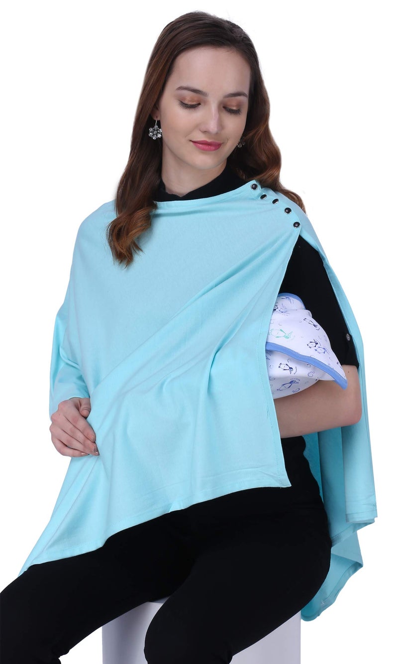 Warhammer Multi Use Breastfeeding Cover For Mother And Nursing Cover For Breastfeeding Mother (Blue),1 Count - Image 1