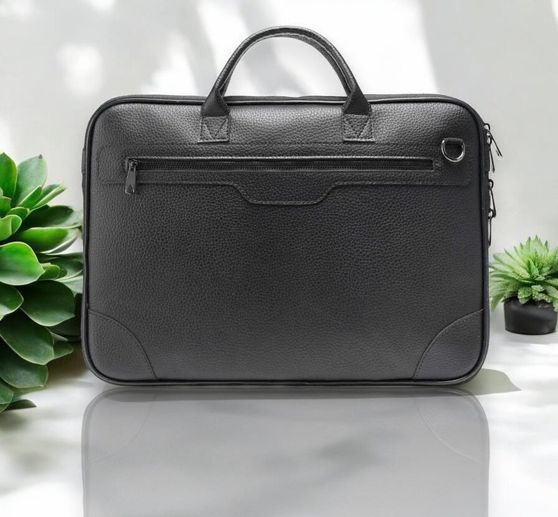 Başkent Çanta Capital Bag Unisex Leather Briefcase Slim Laptop Compartment 15.6" Inch 8683255013425  - Image 5