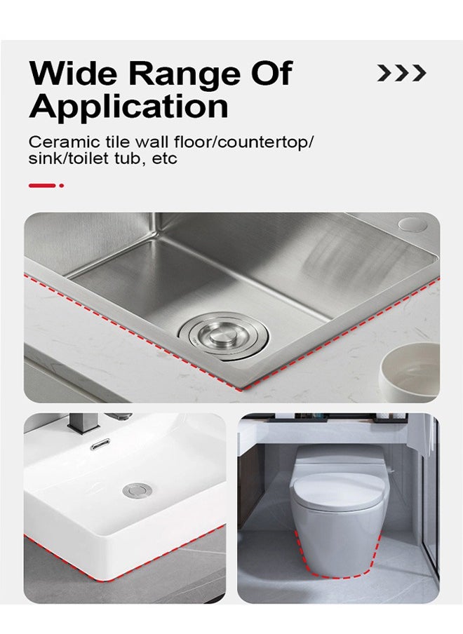 ASHILE Tile Reform - White Grout Tiling Tile Repair Tile Gap Refill Agent Tile Reform Coating Mold Cleaner Tile Sealer Repair Glue 150ML  - Image 4
